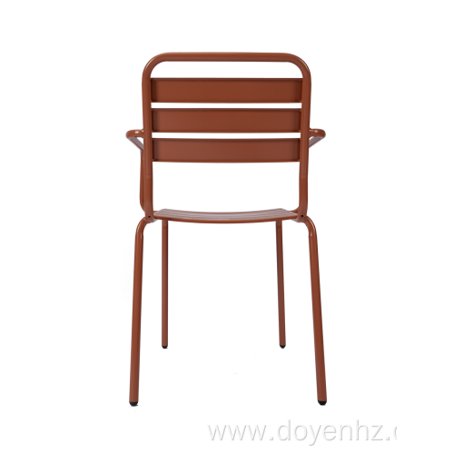 Outdoor Metal Slat Armchair